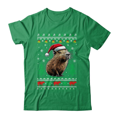 Capybara Santa Hat Ugly Christmas Capybara Lover Xmas Shirt & Sweatshirt | siriusteestore