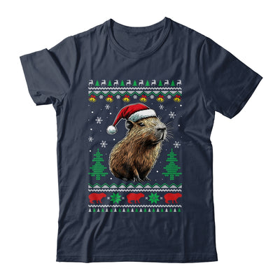 Capybara Santa Hat Ugly Christmas Capybara Lover Xmas Shirt & Sweatshirt | siriusteestore