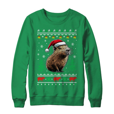 Capybara Santa Hat Ugly Christmas Capybara Lover Xmas Shirt & Sweatshirt | siriusteestore