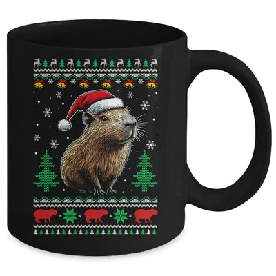 Capybara Santa Hat Ugly Christmas Capybara Lover Xmas Mug | siriusteestore