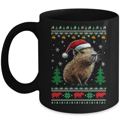 Capybara Santa Hat Ugly Christmas Capybara Lover Xmas Mug | siriusteestore