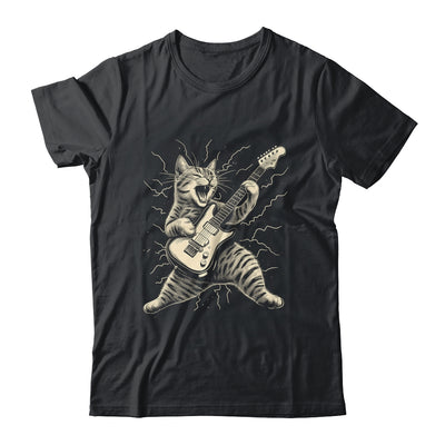 Cat Playing Guitar Rock Music Rock And Roll For Men Women Shirt & Hoodie | siriusteestore