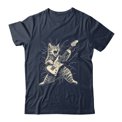 Cat Playing Guitar Rock Music Rock And Roll For Men Women Shirt & Hoodie | siriusteestore