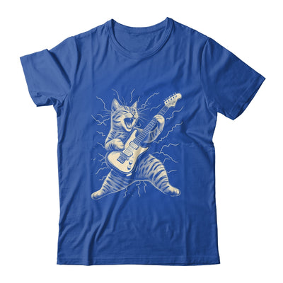Cat Playing Guitar Rock Music Rock And Roll For Men Women Shirt & Hoodie | siriusteestore