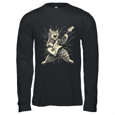 Cat Playing Guitar Rock Music Rock And Roll For Men Women Shirt & Hoodie | siriusteestore