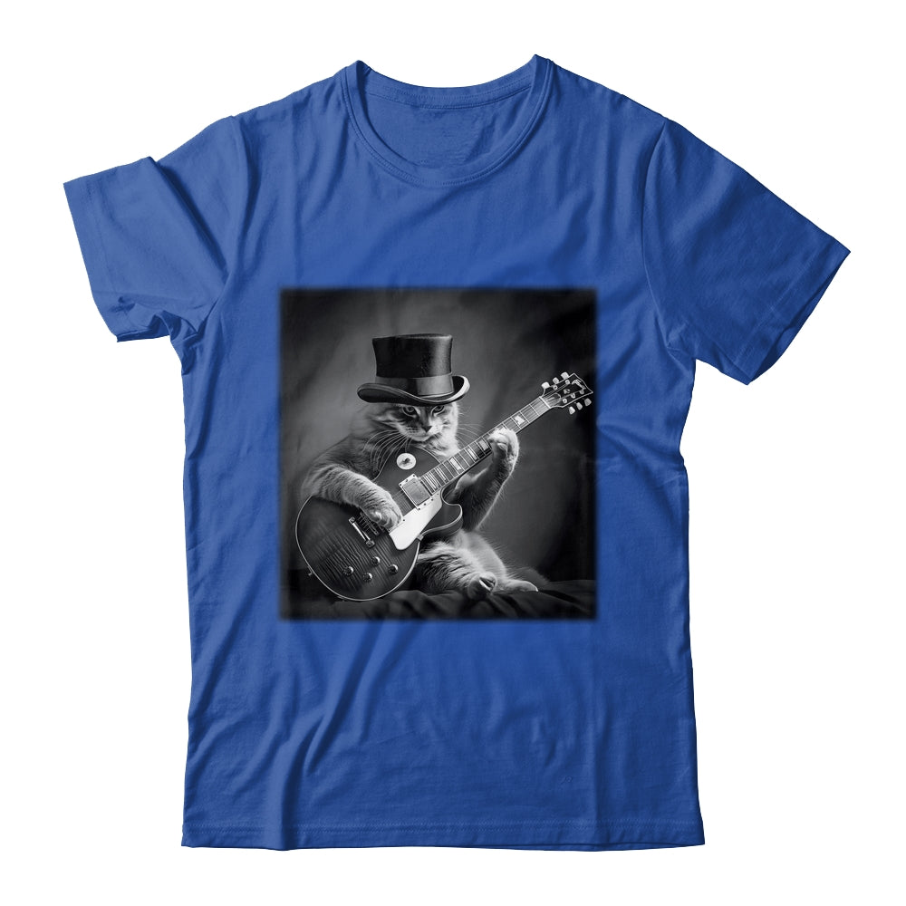 Cat Playing Guitar Rock Music Store Funny Cat For Men Women Shirt & Hoodie | siriusteestore