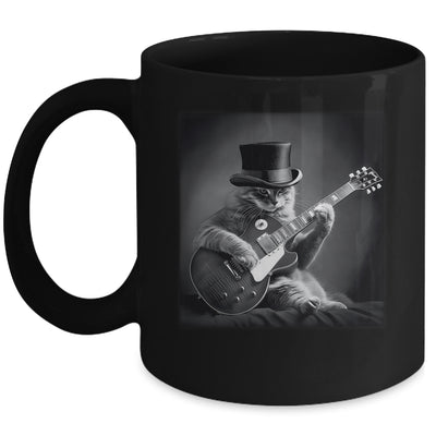 Cat Playing Guitar Rock Music Store Funny Cat For Men Women Mug | siriusteestore