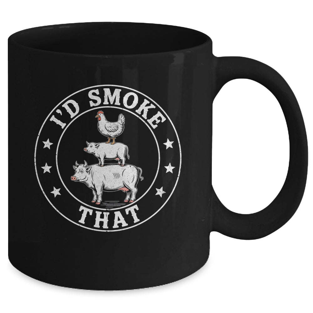 Chef Butcher BBQ Smoker I'd Smoke That Barbecue Pitmaster Mug | siriusteestore