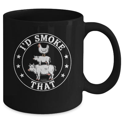 Chef Butcher BBQ Smoker I'd Smoke That Barbecue Pitmaster Mug | siriusteestore