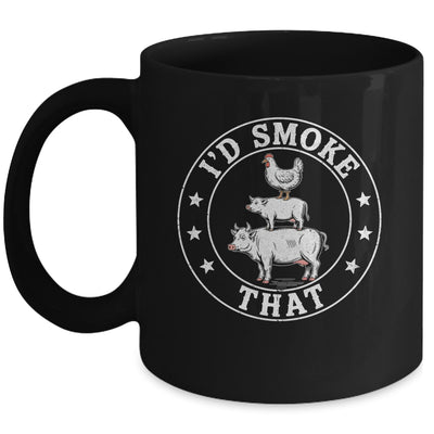 Chef Butcher BBQ Smoker I'd Smoke That Barbecue Pitmaster Mug | siriusteestore