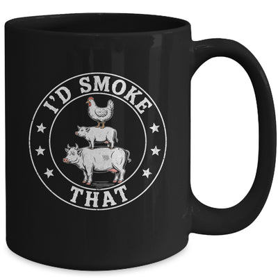 Chef Butcher BBQ Smoker I'd Smoke That Barbecue Pitmaster Mug | siriusteestore