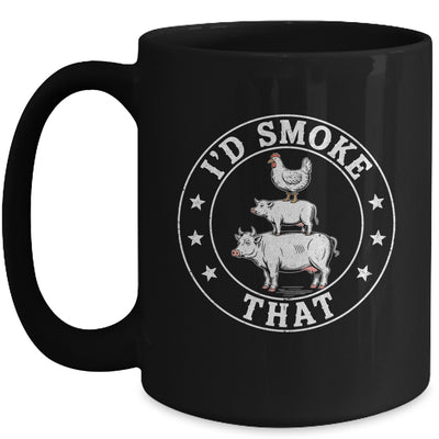 Chef Butcher BBQ Smoker I'd Smoke That Barbecue Pitmaster Mug | siriusteestore
