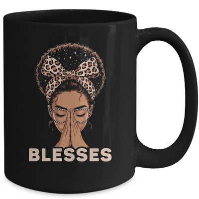 Christian Blessed Black Woman Praying Afro African American Mug | siriusteestore