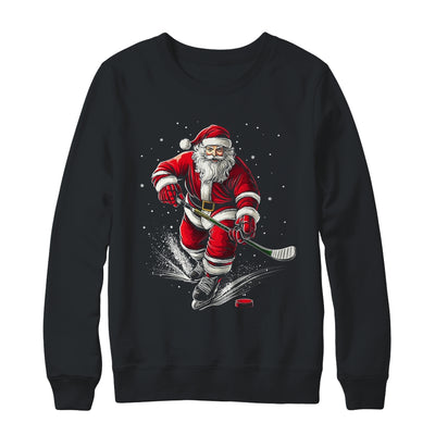 Christmas Sports Santa Playing Ice Hockey Xmas Men Women Shirt & Sweatshirt | siriusteestore