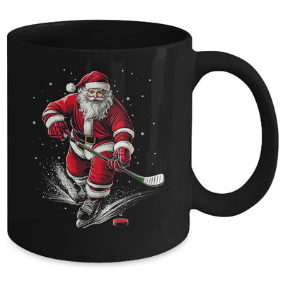 Christmas Sports Santa Playing Ice Hockey Xmas Men Women Mug | siriusteestore