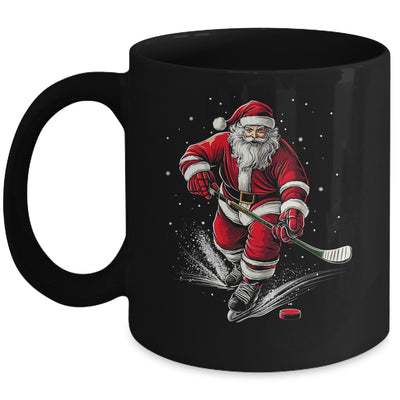 Christmas Sports Santa Playing Ice Hockey Xmas Men Women Mug | siriusteestore