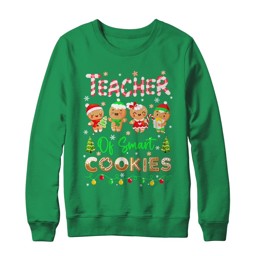 Christmas Teacher Of Smart Cookies Funny Cute Gingerbread Shirt & Sweatshirt | siriusteestore