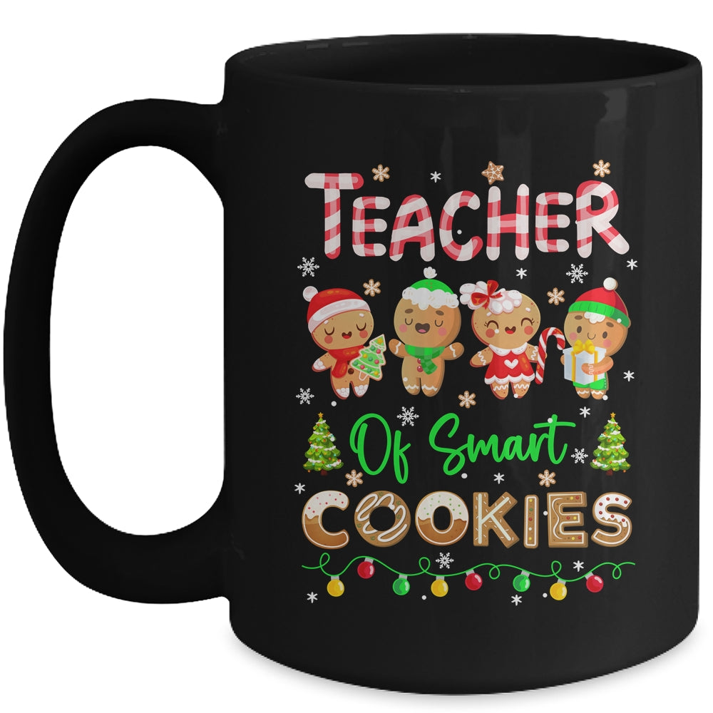 Christmas Teacher Of Smart Cookies Funny Cute Gingerbread Mug | siriusteestore