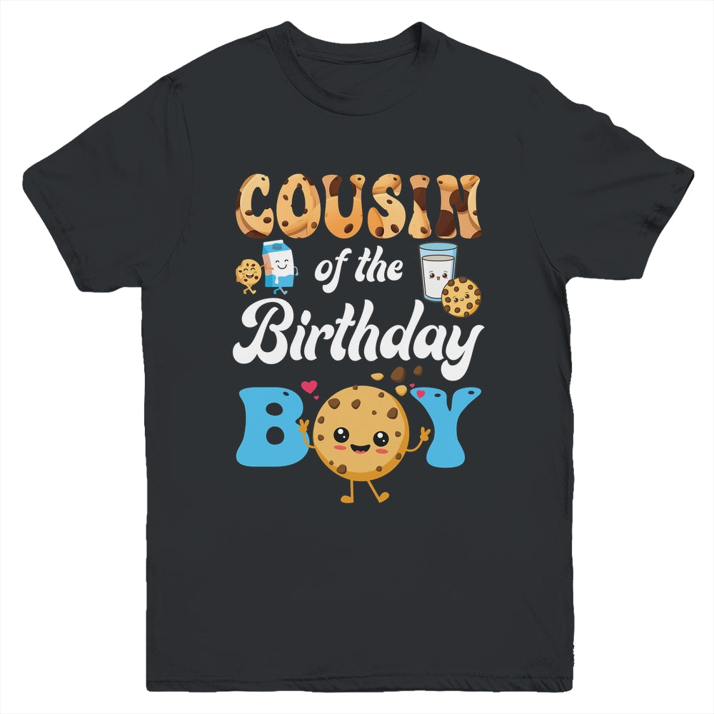 Cousin Of The Birthday Boy Milk And Cookies 1st Birthday Youth Shirt | siriusteestore