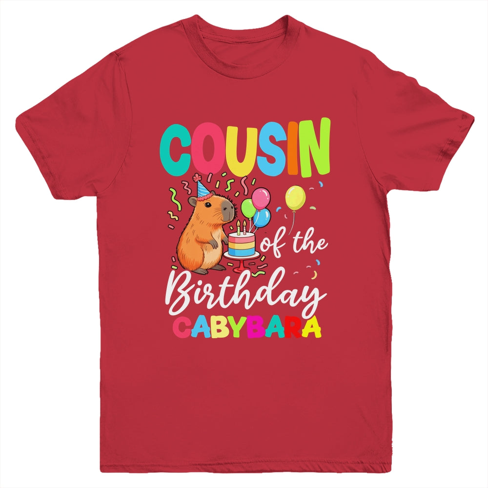 Cousin Of The Birthday Capybara Girl Bday Party Family Youth Shirt | siriusteestore