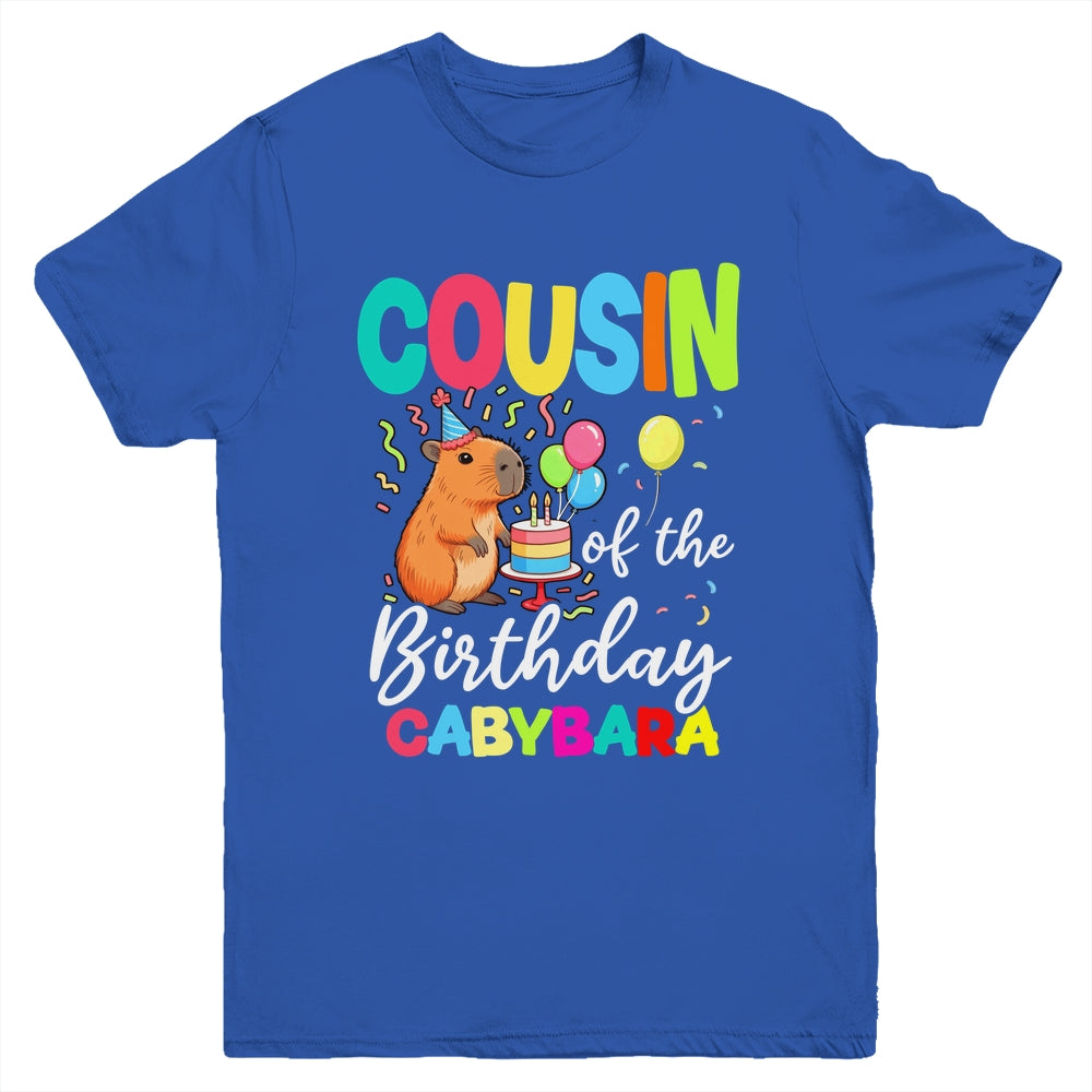 Cousin Of The Birthday Capybara Girl Bday Party Family Youth Shirt | siriusteestore