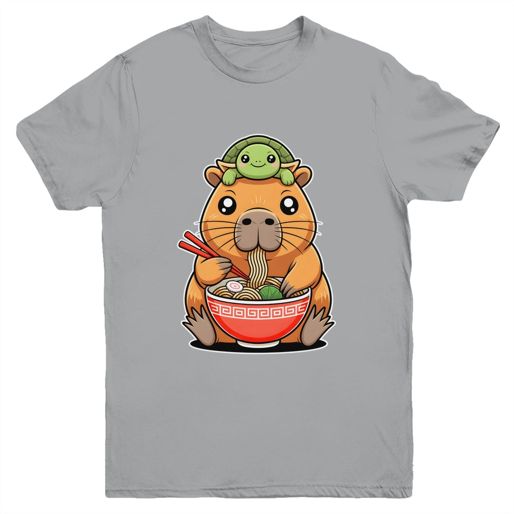Cute Capybara And Turtle Backpack Ramen Kawaii Capibara Girl Youth Shirt | siriusteestore
