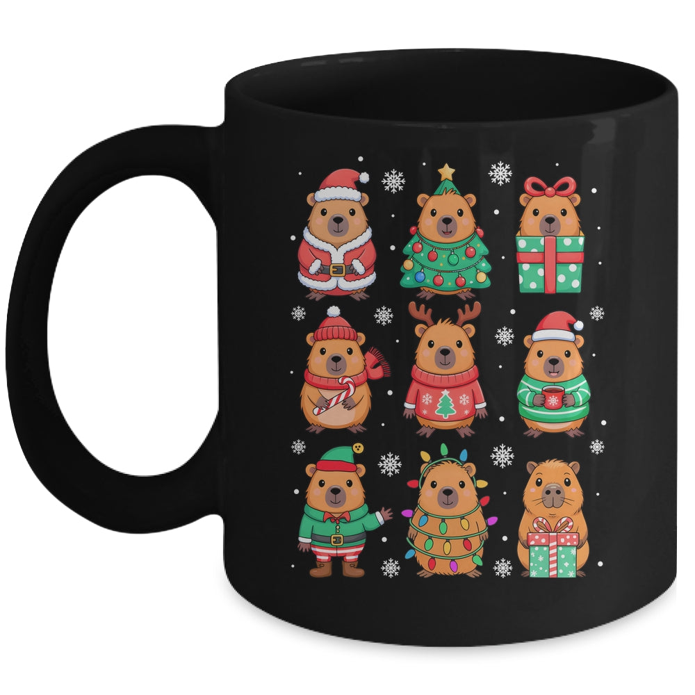 Cute Christmas Capybara Funny Family Xmas Men Women Kids Mug | siriusteestore