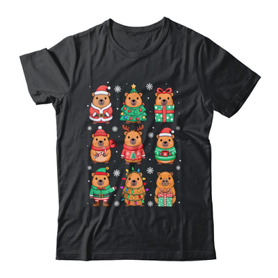 Cute Christmas Capybara Funny Family Xmas Men Women Kids Shirt & Sweatshirt | siriusteestore