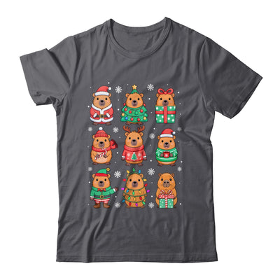 Cute Christmas Capybara Funny Family Xmas Men Women Kids Shirt & Sweatshirt | siriusteestore