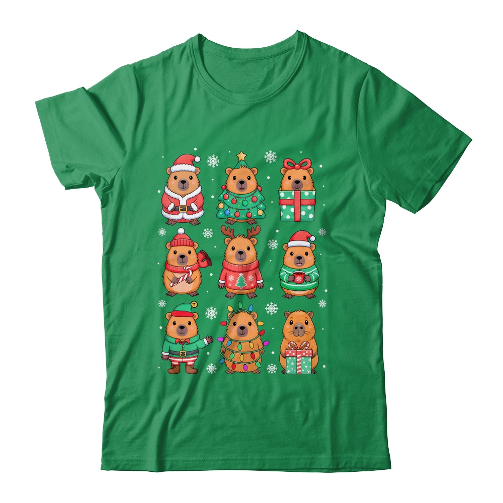 Cute Christmas Capybara Funny Family Xmas Men Women Kids Shirt & Sweatshirt | siriusteestore