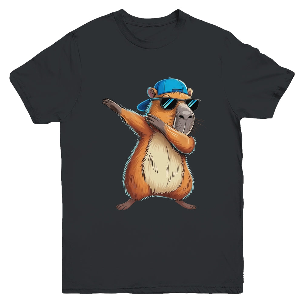 Cute Dabbing Capybara Boys Men Fun Capy Lover Kids Funny Youth Shirt | siriusteestore