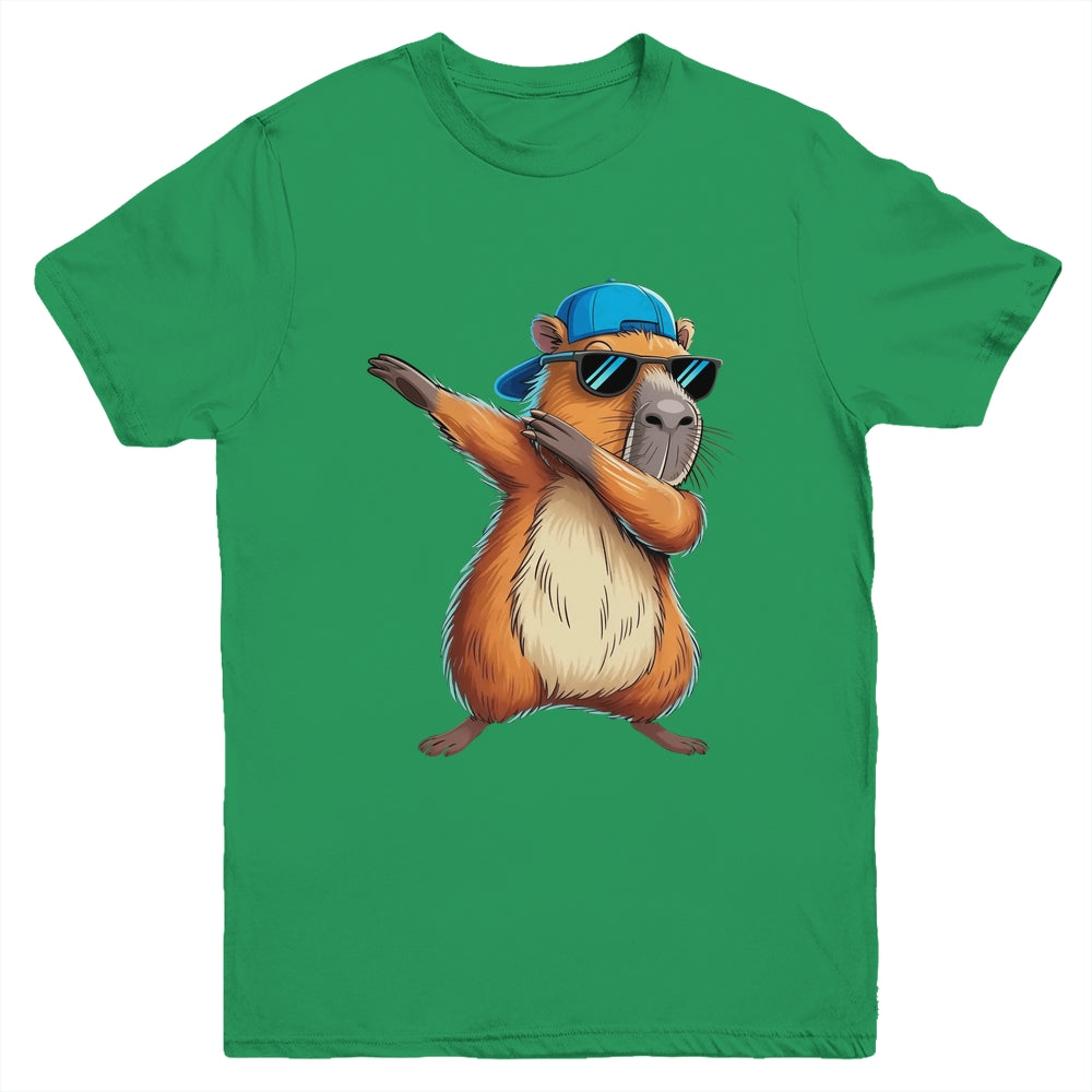 Cute Dabbing Capybara Boys Men Fun Capy Lover Kids Funny Youth Shirt | siriusteestore