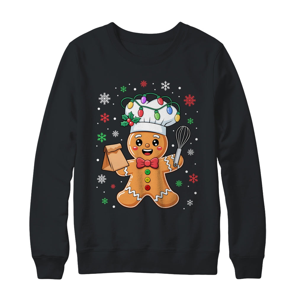 Cute Gingerbread Man Baker Funny Christmas Chef Bake Cookies Shirt & Sweatshirt | siriusteestore