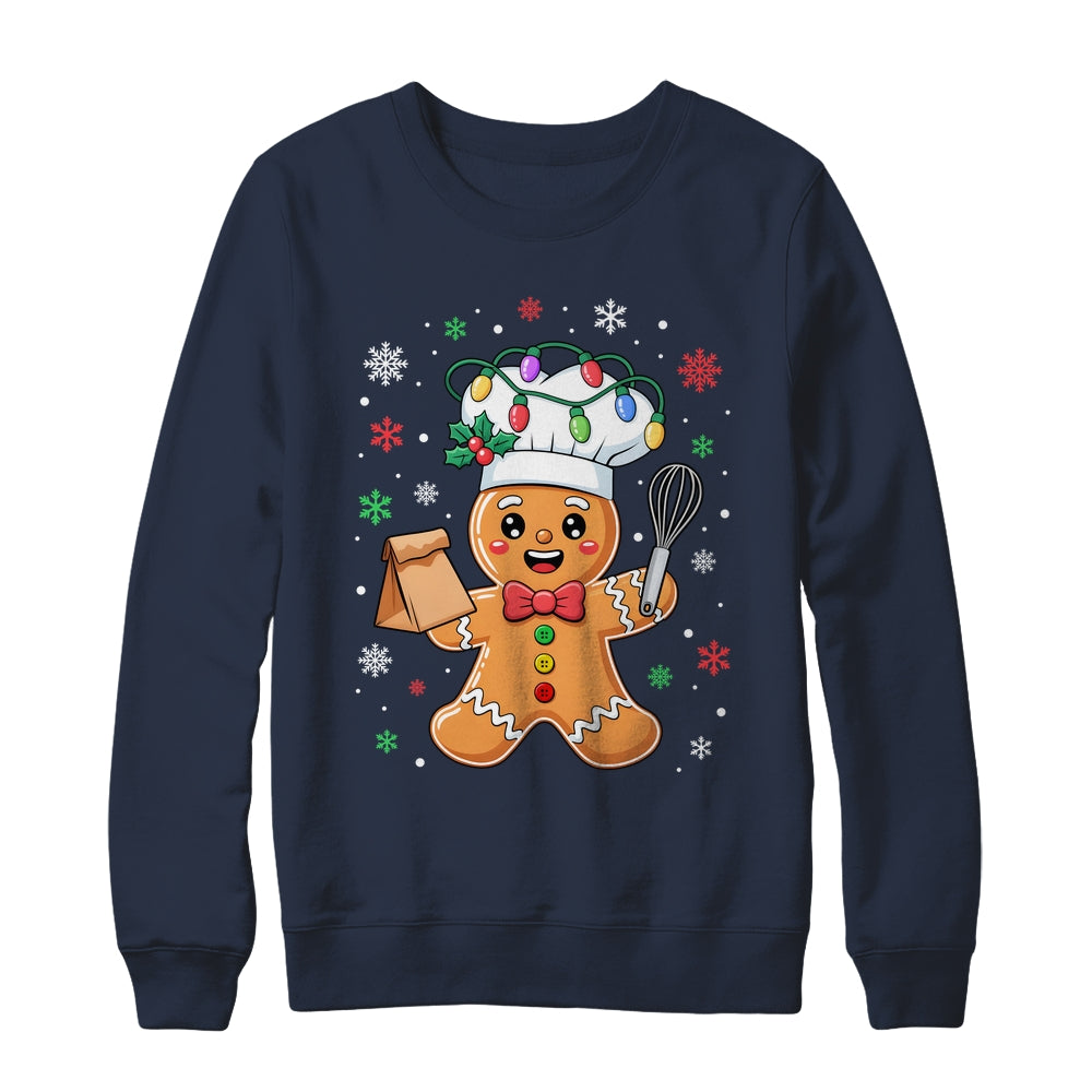 Cute Gingerbread Man Baker Funny Christmas Chef Bake Cookies Shirt & Sweatshirt | siriusteestore