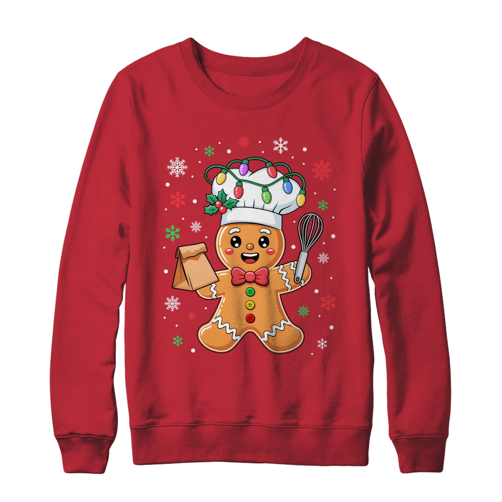 Cute Gingerbread Man Baker Funny Christmas Chef Bake Cookies Shirt & Sweatshirt | siriusteestore