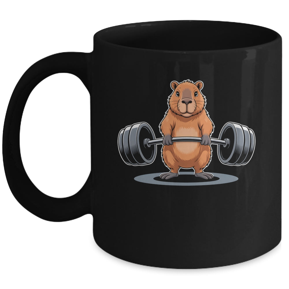 Deadlift Capybara Funny Fitness Capy Lover Men Women Kids Mug | siriusteestore