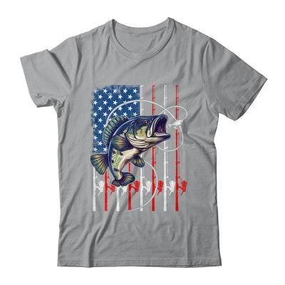 Fishing Art For Men Women American Flag USA Fishing Lover Shirt & Hoodie | siriusteestore