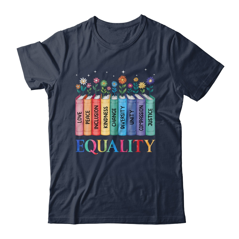 Floral Book Equality Human Rights Social Justice Peace Love Shirt & Hoodie | siriusteestore