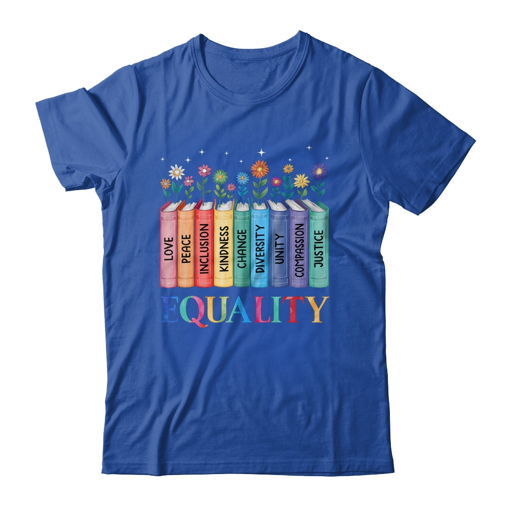 Floral Book Equality Human Rights Social Justice Peace Love Shirt & Hoodie | siriusteestore