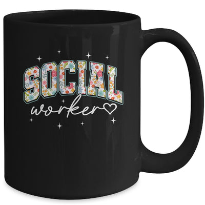 Floral Social Worker Flower Floral School Counselor Mug | siriusteestore