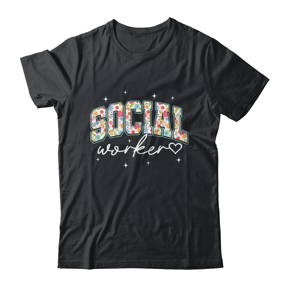 Floral Social Worker Flower Floral School Counselor Shirt & Hoodie | siriusteestore