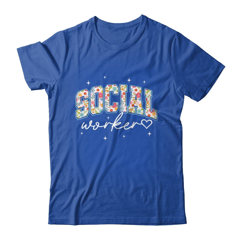 Floral Social Worker Flower Floral School Counselor Shirt & Hoodie | siriusteestore