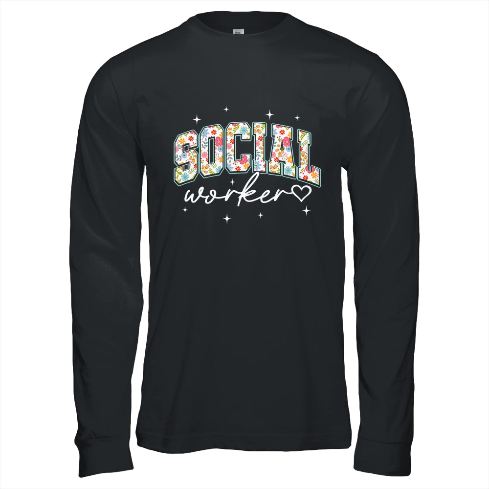 Floral Social Worker Flower Floral School Counselor Shirt & Hoodie | siriusteestore