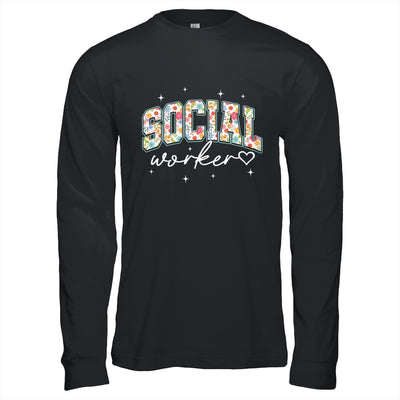 Floral Social Worker Flower Floral School Counselor Shirt & Hoodie | siriusteestore
