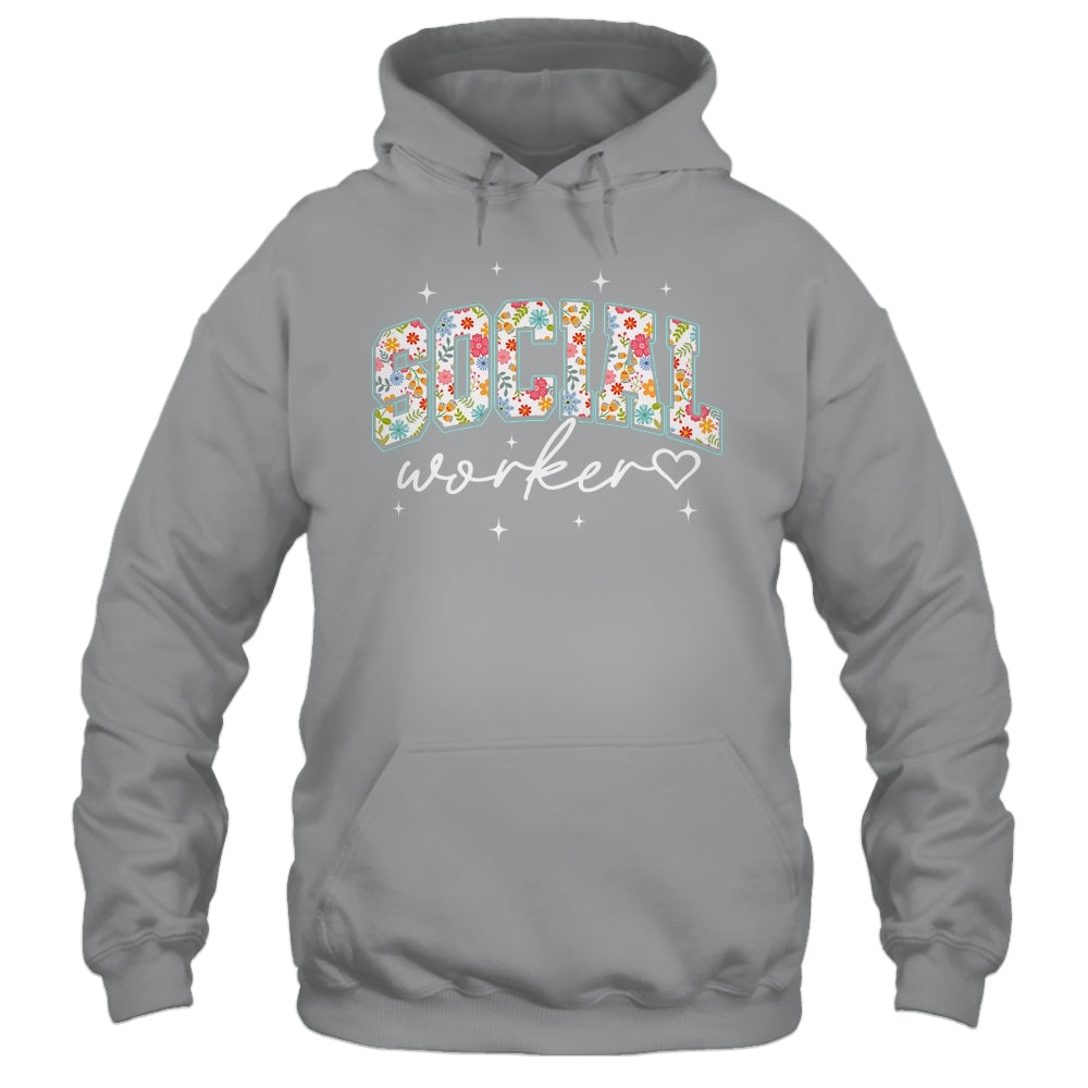 Floral Social Worker Flower Floral School Counselor Shirt & Hoodie | siriusteestore