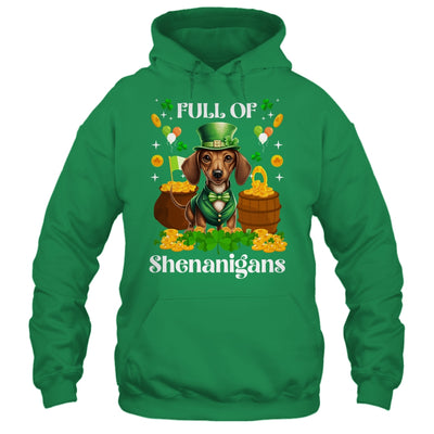 Full Of Shenanigans Dachshund St Patrick's Day Dog Shirt & Tank Top | siriusteestore