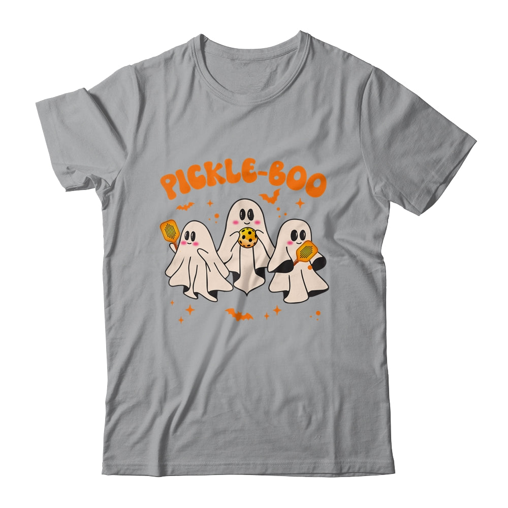 Fun Pickle-boo Ghost Playing Pickleball Halloween Paddleball Shirt & Hoodie | siriusteestore