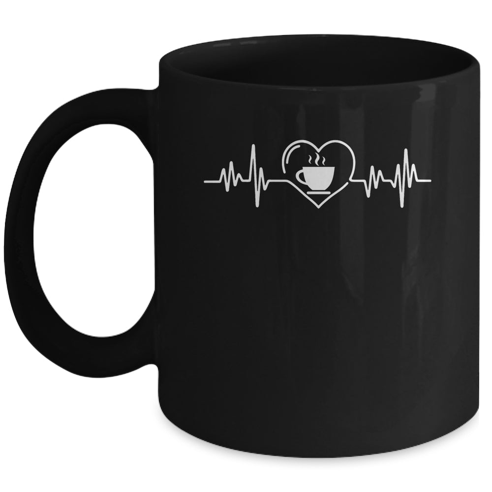 Funny Barista Heartbeat Design For Men Women Coffee Lovers Mug | siriusteestore