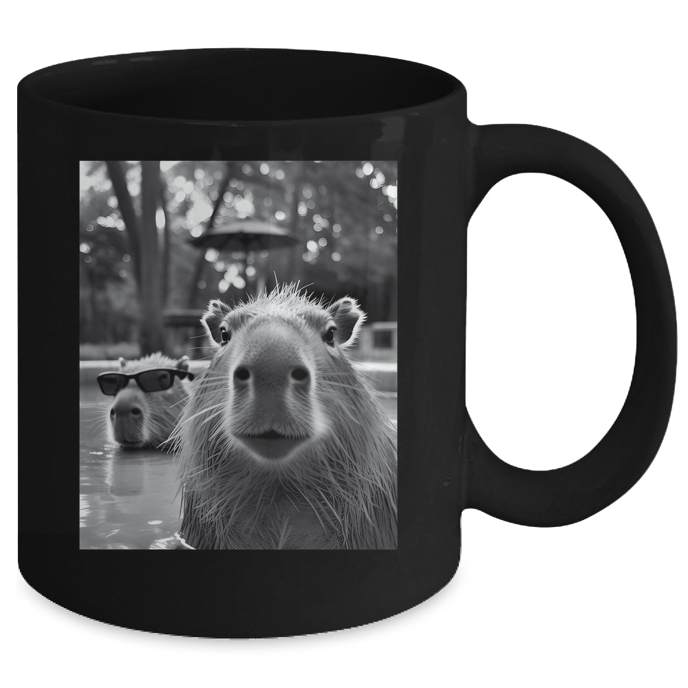 Funny Capybara Cool Capybara Selfie Caby Lover Kids Boy Girl Mug | siriusteestore