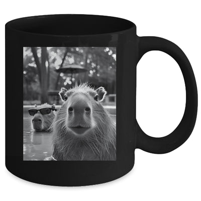 Funny Capybara Cool Capybara Selfie Caby Lover Kids Boy Girl Mug | siriusteestore